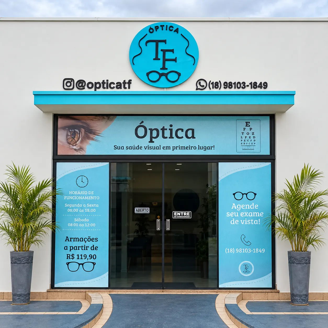 Fachada da Óptica TF